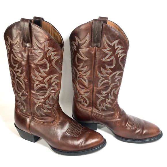 Ariat Other - ARIAT Heritage Leather Embroidered Shaft Western Cowboy Boots #34732
